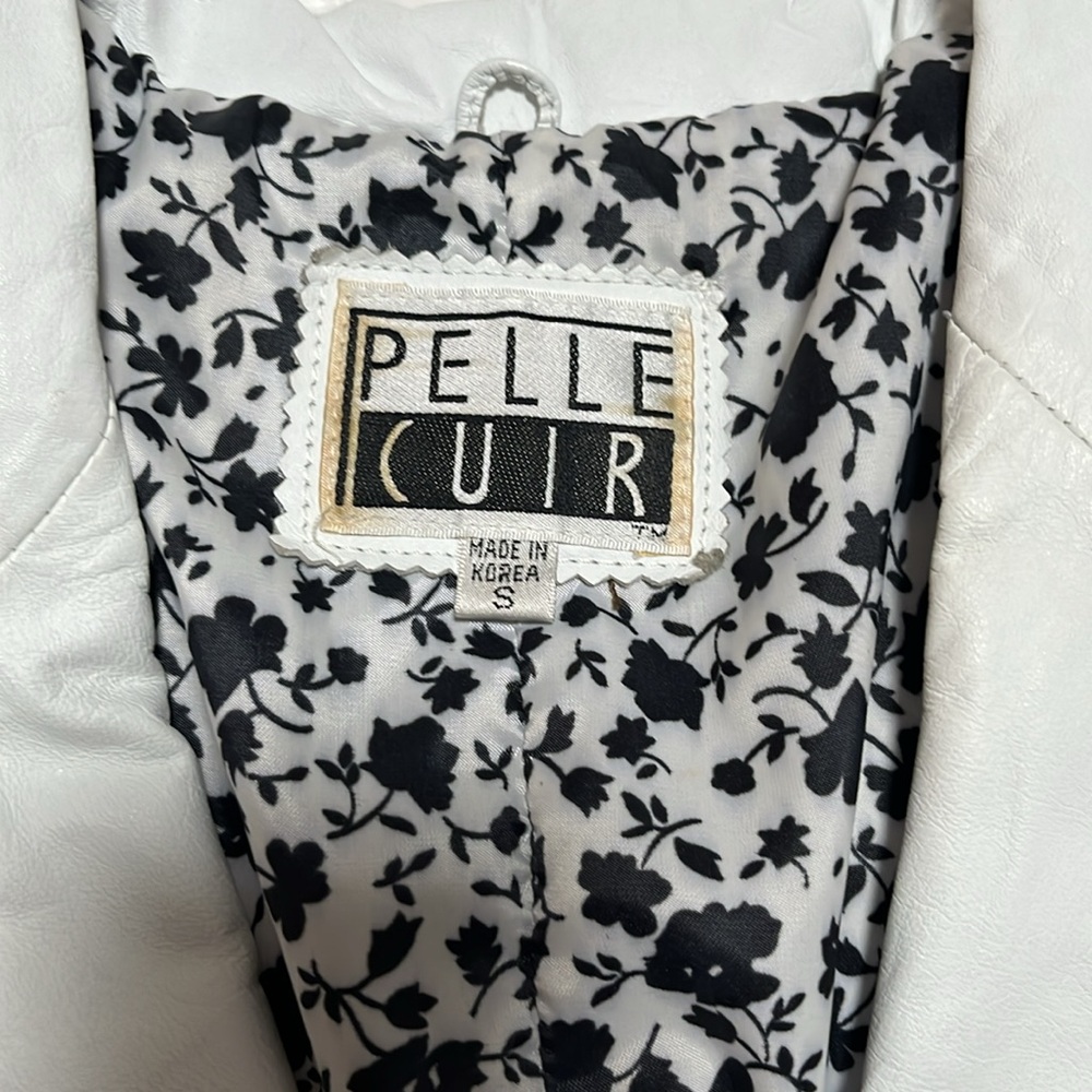 Cache White Leather Cropped Jacket - image 3